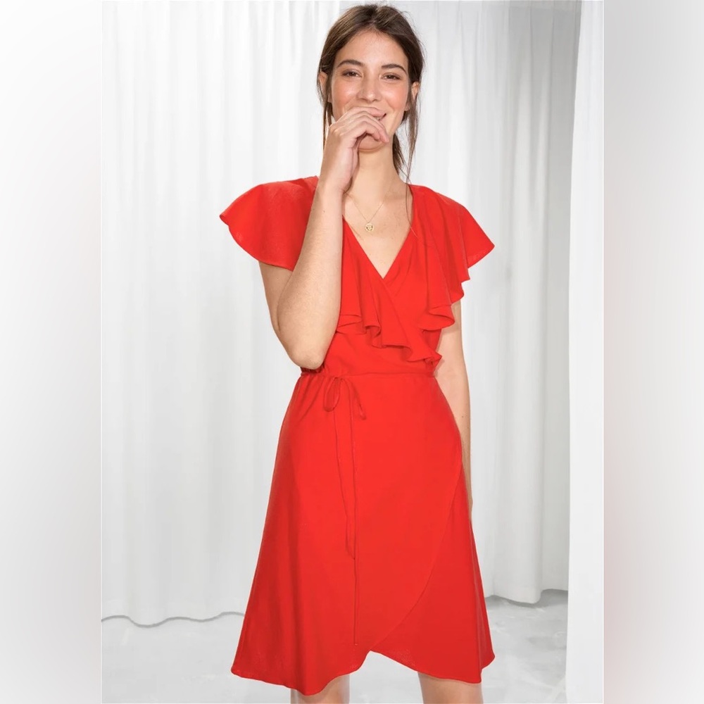 & Other Stories Ruffle Wrap Dress